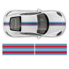 Martini Style Racing stripes set for Cayman / Boxster