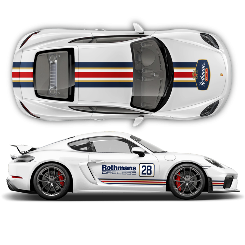 Rothmans Racing Stripes set Cayman / Boxster