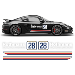 Rothmans Racing Stripes set Cayman / Boxster