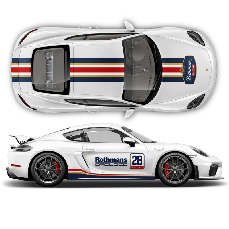 Rothmans Design Racing Stripes set Cayman / Boxster