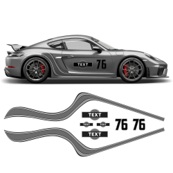 Curved Martini Side Stripes Graphic for Cayman / Spyder