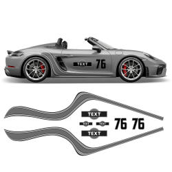 Curved Martini Side Stripes Graphic for Cayman / Spyder