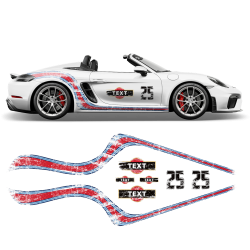 Scratched Curved Martini Side Stripes Graphic for Cayman / Spyder