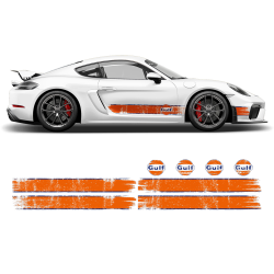 GULF Le Mans Scratched Racing Stripes kit for Cayman / Boxster