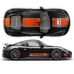 GULF Le Mans Scratched Racing Stripes kit for Cayman / Boxster