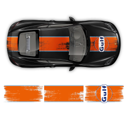 GULF Le Mans Scratched Racing Stripes kit for Cayman / Boxster