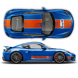 GULF Le Mans Scratched Racing Stripes kit for Cayman / Boxster