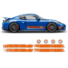 GULF Le Mans Scratched Racing Stripes kit for Cayman / Boxster