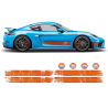 GULF Le Mans Scratched Racing Stripes kit for Cayman / Boxster