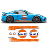 GULF Le Mans Scratched RACING STRIPES Set and logos Cayman / Boxster