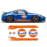 GULF Le Mans Scratched RACING STRIPES Set and logos Cayman / Boxster