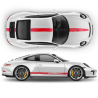 Scratched Racing Stripes set for Carrera / Cayman / Boxster 2005 - 2018