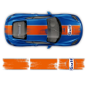 GULF Le Mans Scratched RACING STRIPES Set and logos Cayman / Boxster